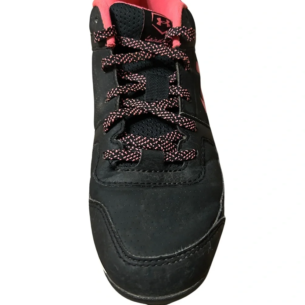 Under Armour Kids 5Y  Black and Pink Cleats - Picture 6 of 13